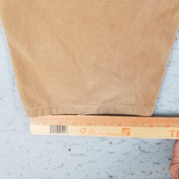 Stanley Pants Mens 36x32 Tan Duck Canvas Carpenter Utility Workwear Heavy Duty - Picture 13 of 16